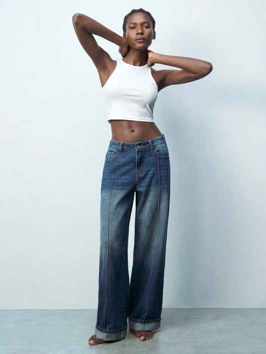 Modern Casual CloseFitting MidWaist Womens Jeans Fashion Classic Versatile SpringSummer Western