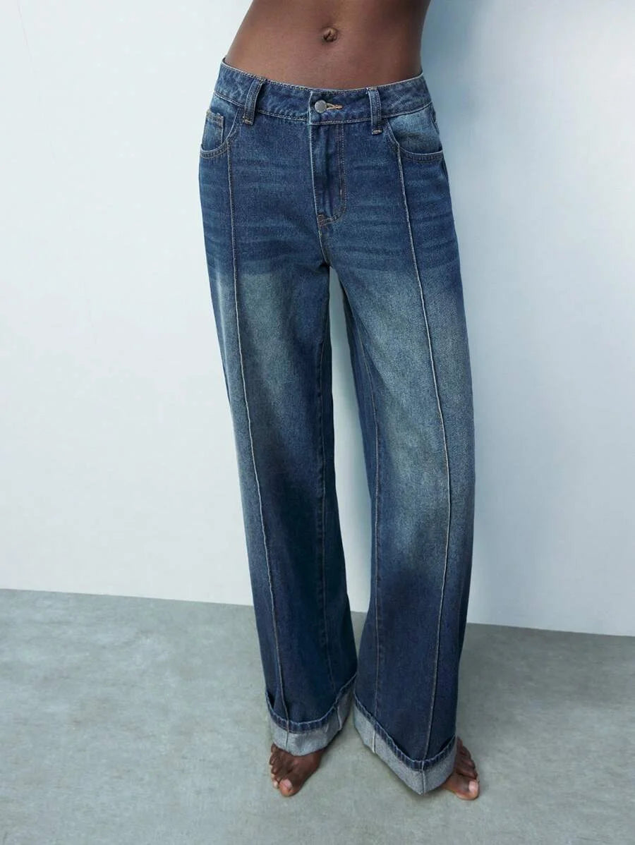 Modern Casual CloseFitting MidWaist Womens Jeans Fashion Classic Versatile SpringSummer Western