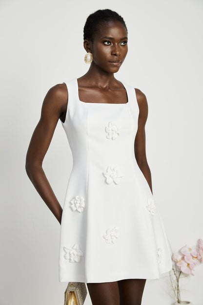 Moren fauxflower mini dress