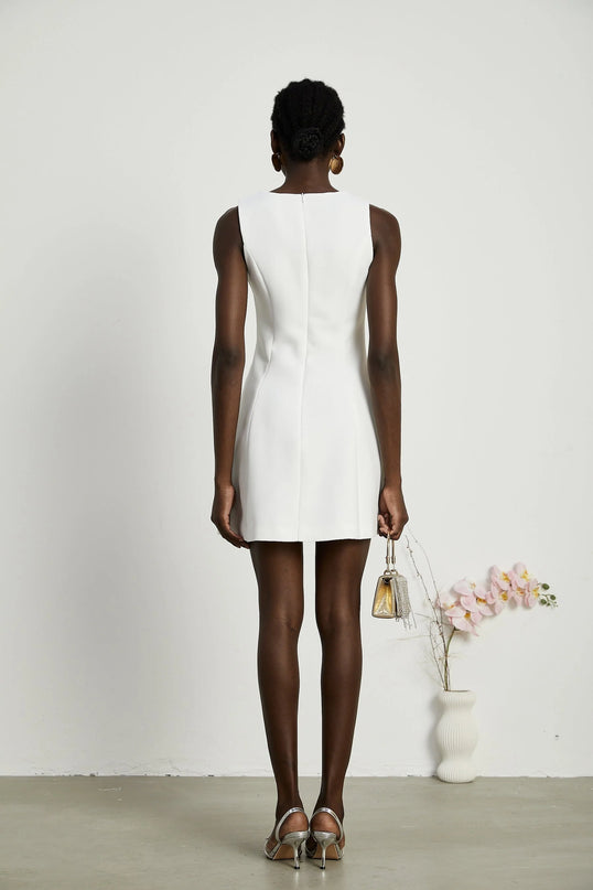 Moren fauxflower mini dress