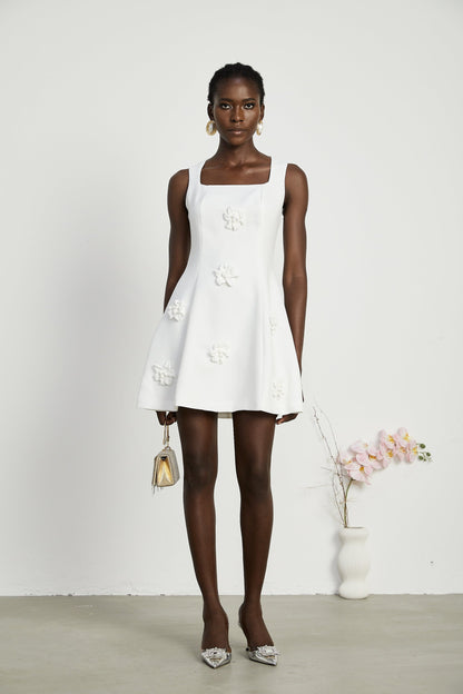 Moren fauxflower mini dress