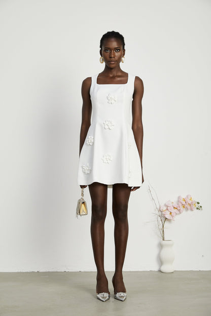 Moren fauxflower mini dress