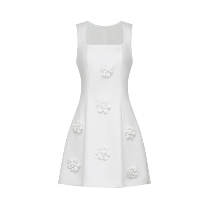 Moren fauxflower mini dress