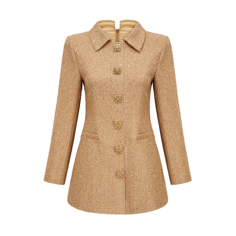 Morgane tweed longsleeve mini dress