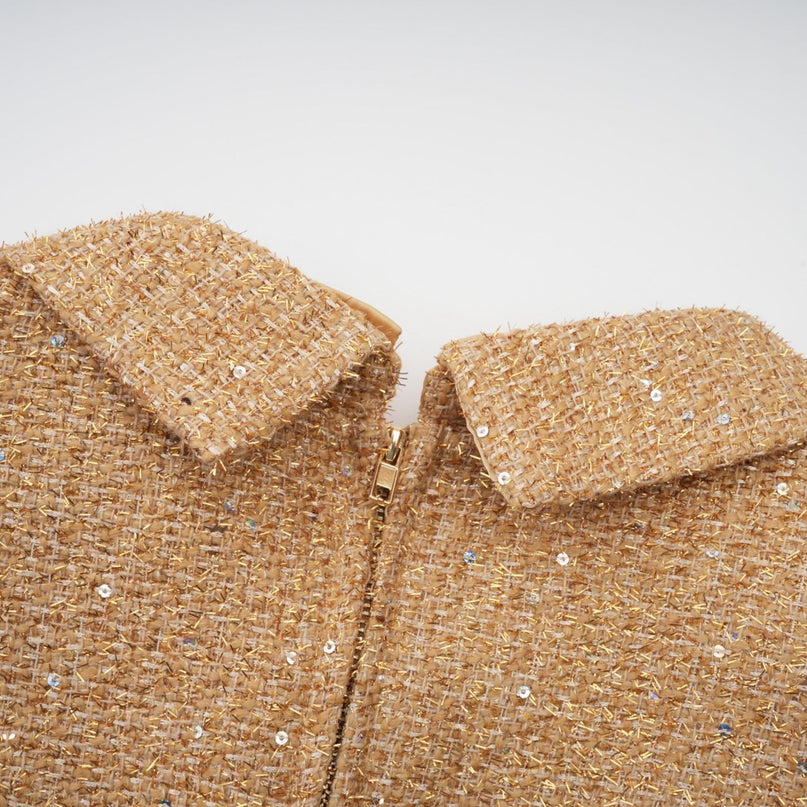 Morgane tweed longsleeve mini dress