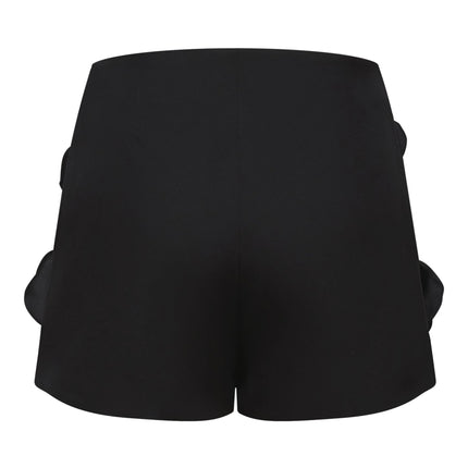 Nalini black fauxflower mini skirt
