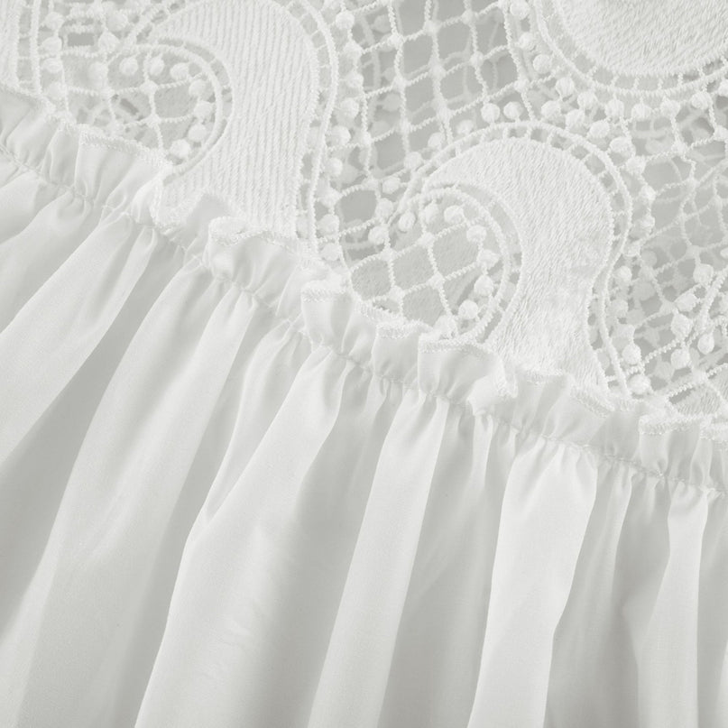 Neri white guipurelace midi dress