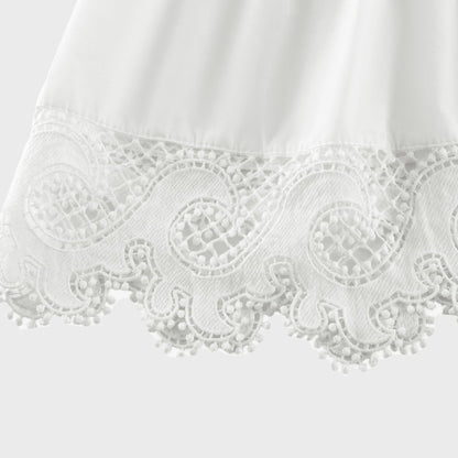 Neri white guipurelace midi dress