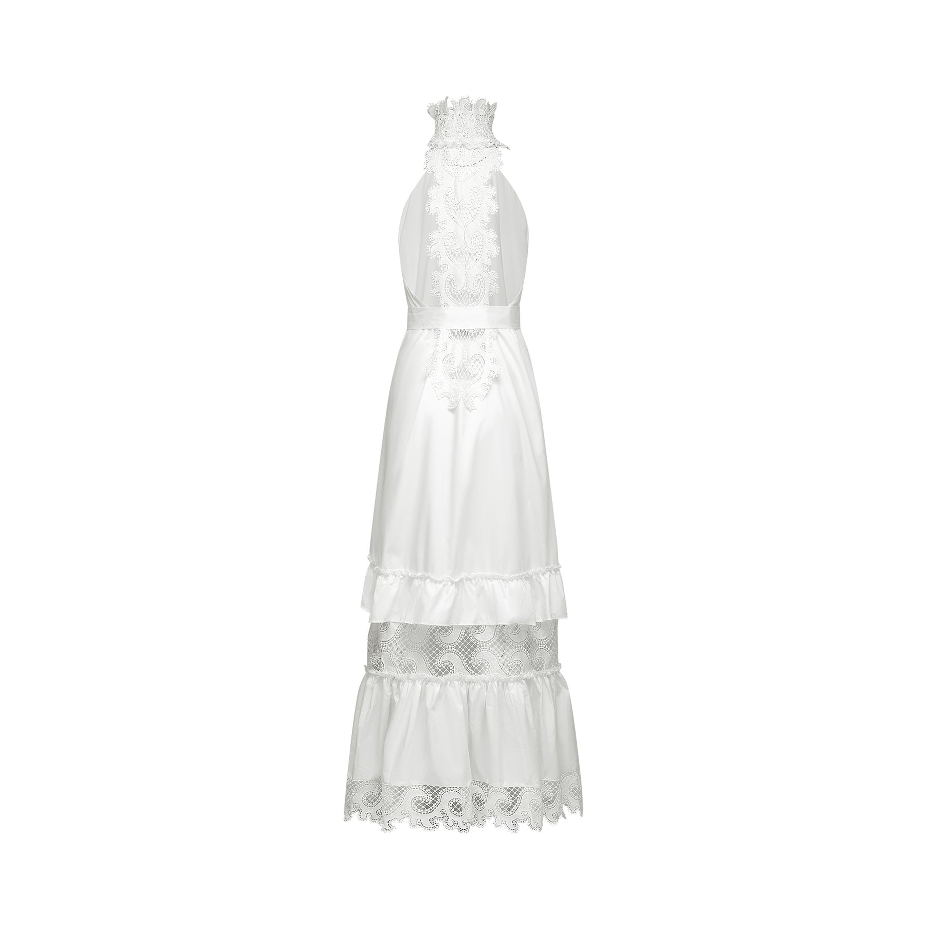Neri white guipurelace midi dress