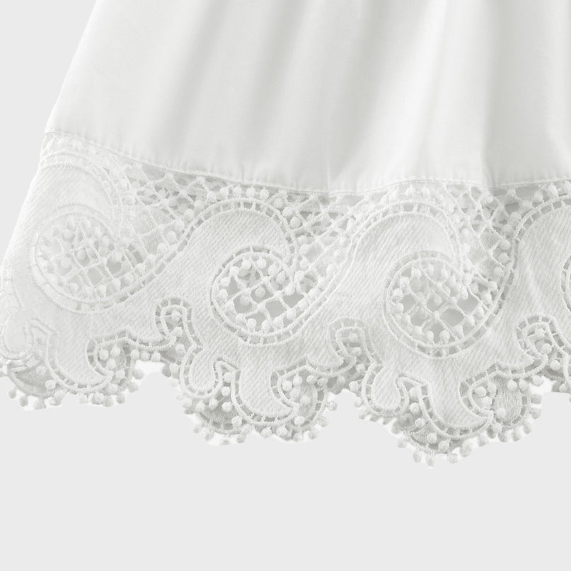 Neri white guipurelace midi dress