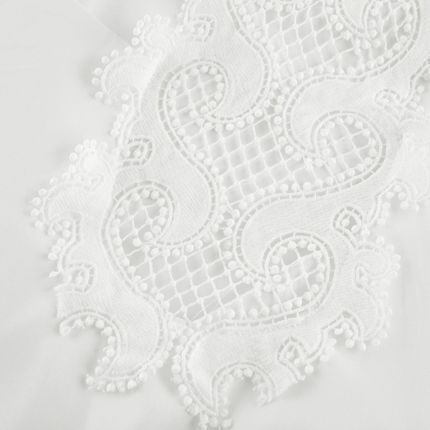 Neri white guipurelace midi dress
