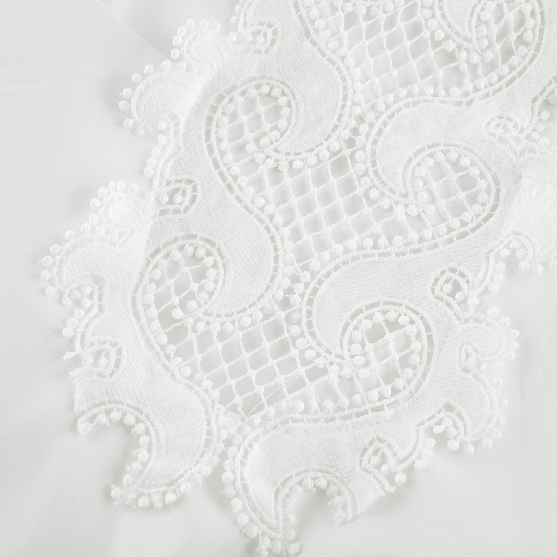 Neri white guipurelace midi dress