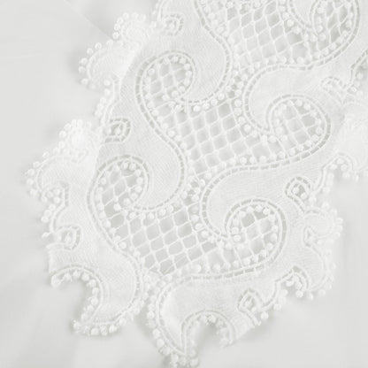 Neri white guipurelace midi dress