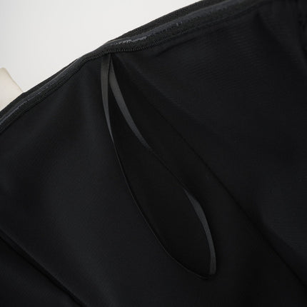 Nicole Black and White Strapless Bow Detail Midi Dress