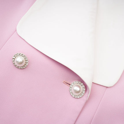 Nives Mini Dress Panelled Bowknot Pink