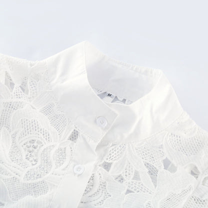 Noémie floralembroidered midi dress in White