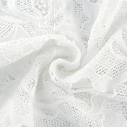 Noémie floralembroidered midi dress in White