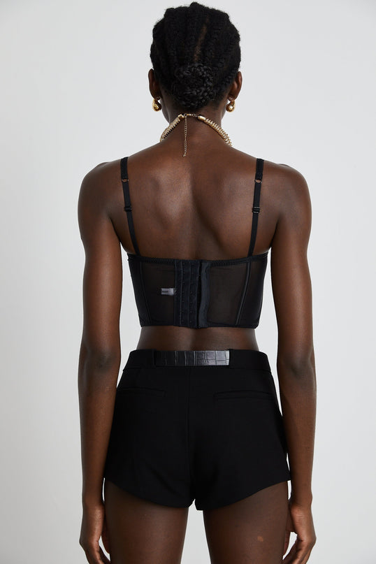 Noémie lacedetail mesh vest top