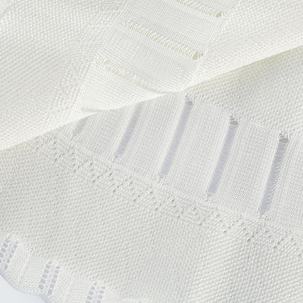 Noémie Sleeveless Mini Dress White Pleated Texture U-Neck Cutout
