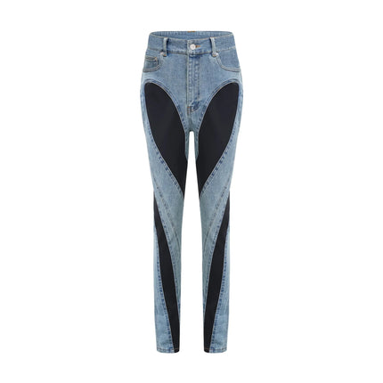 Noémie spiral panelled skinny jeans