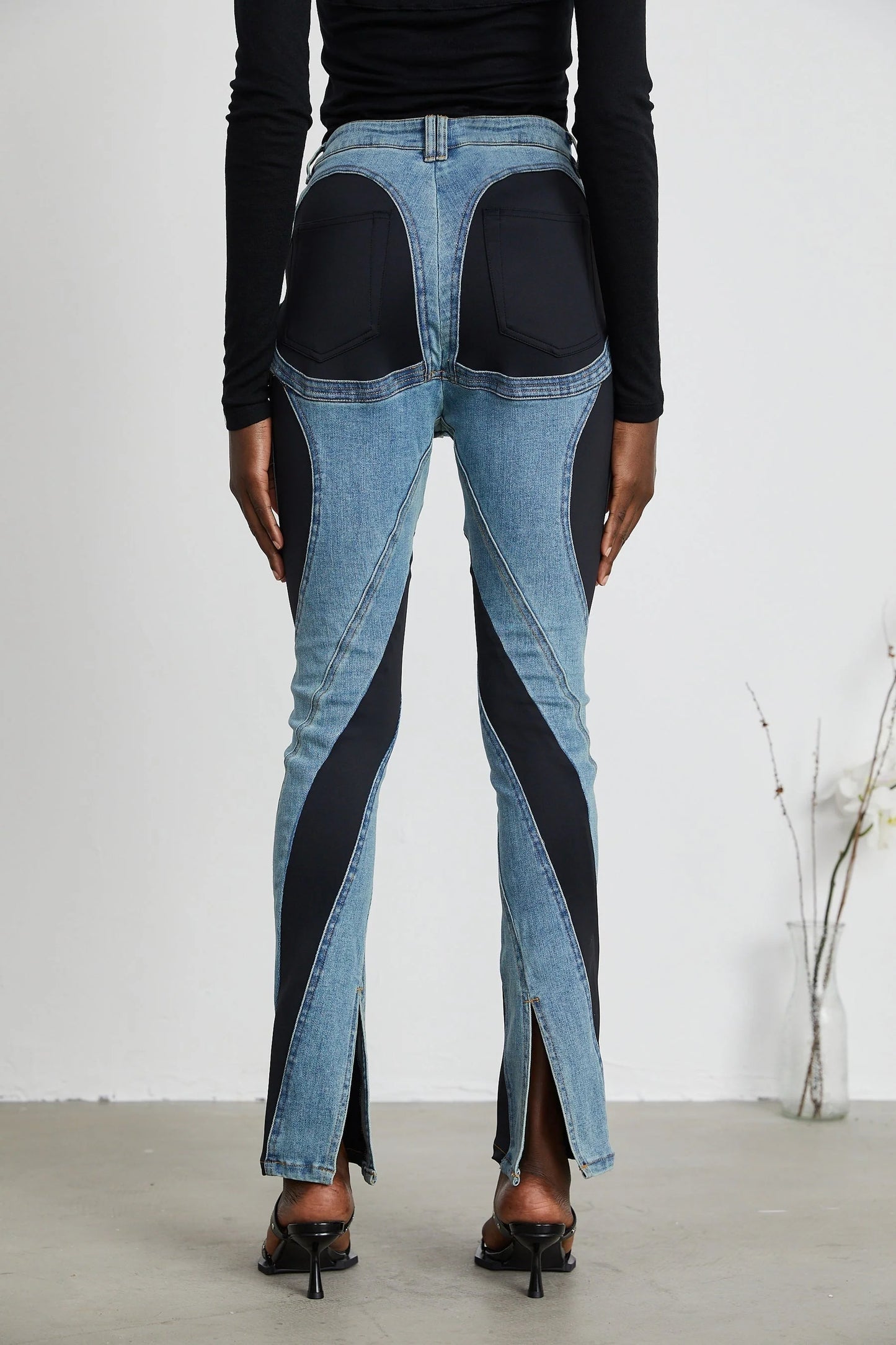 Noémie spiral panelled skinny jeans