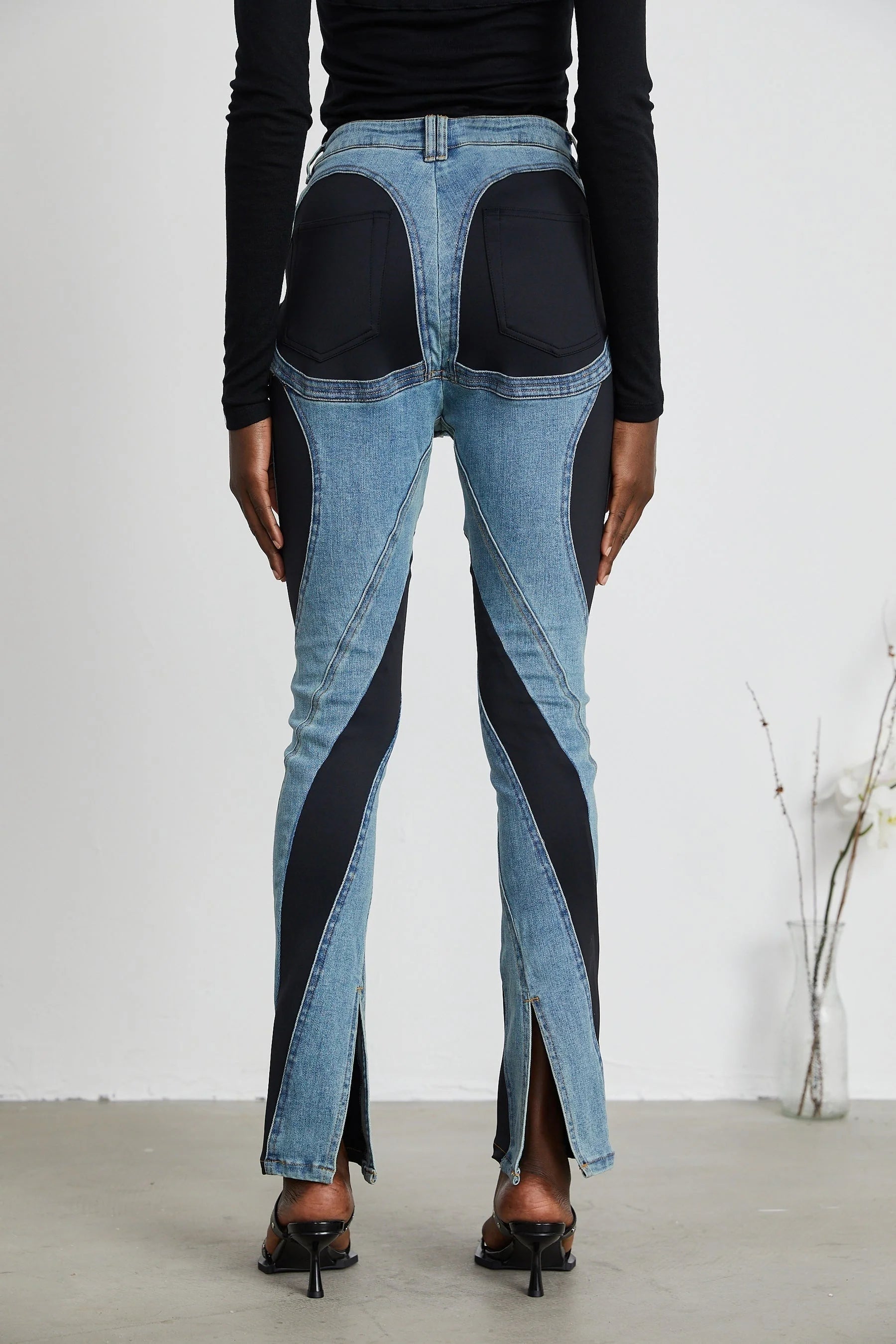 Noémie spiral panelled skinny jeans