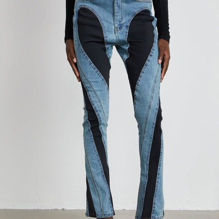 Noémie spiral panelled skinny jeans