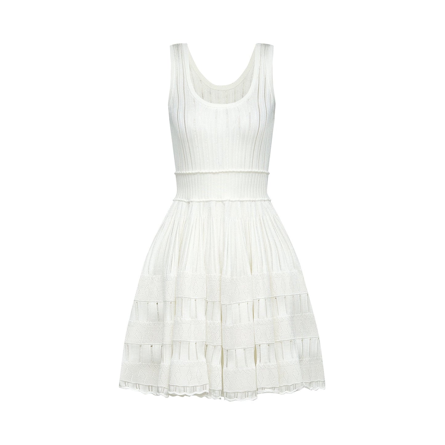 Noémie white cutout pleated mini dress