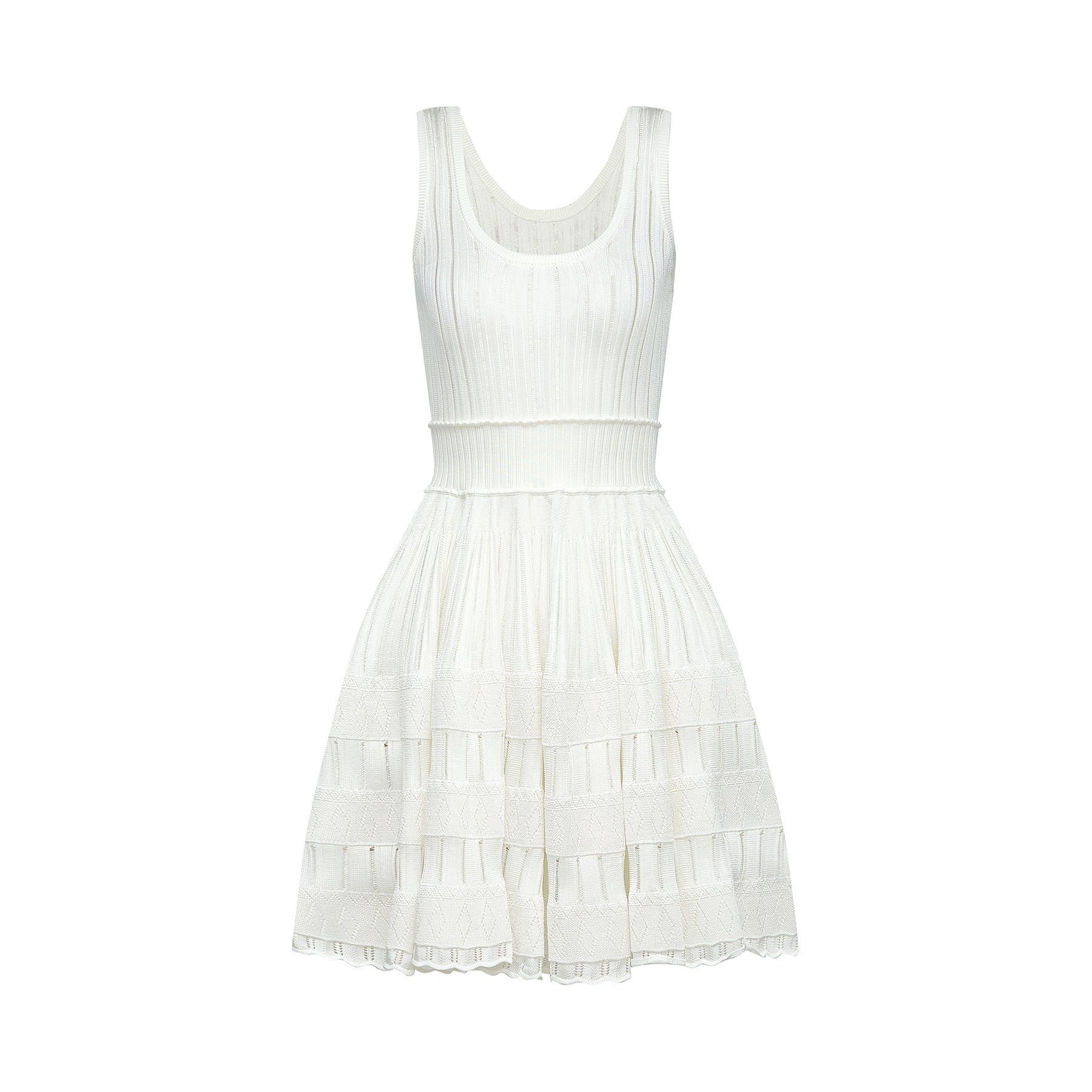Noémie white cutout pleated mini dress