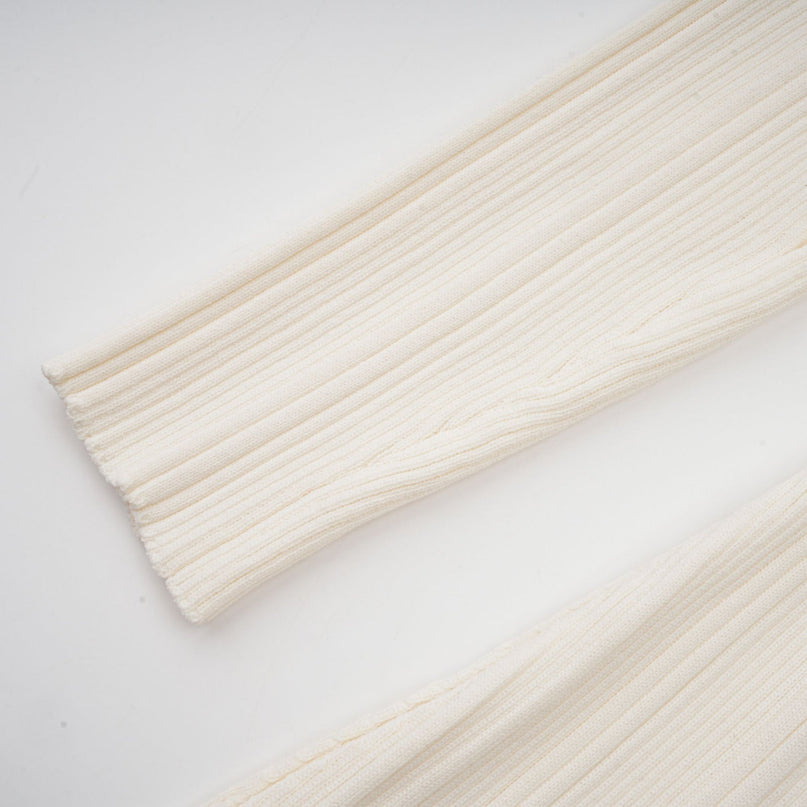 Nouria white mermaidhem knit midi dress