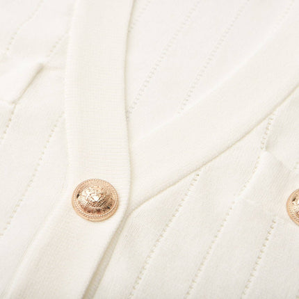 Oakley White Rib Knit Skirt Top Set