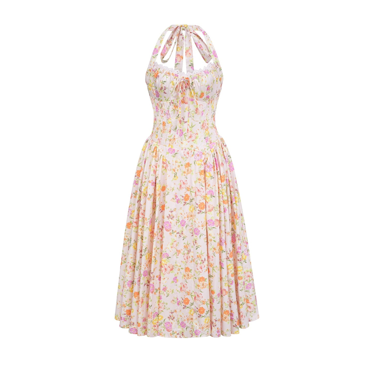 Odette floralprint halterneck midi dress