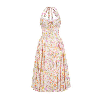 Odette floralprint halterneck midi dress