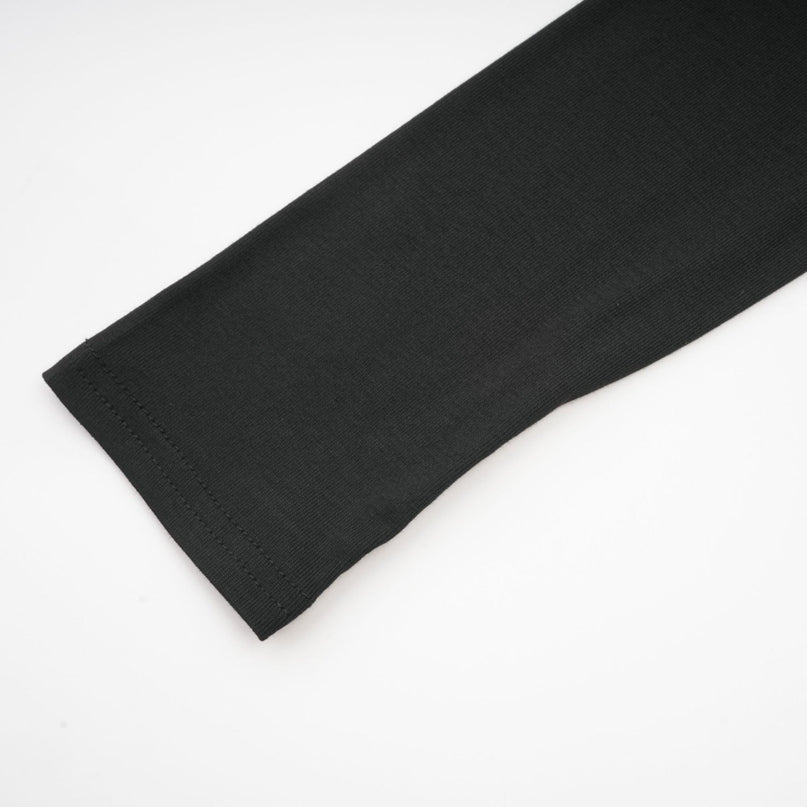 Ofelia Black Halterneck Jersey Top with Metal Buckle Detailing and Ruched Design