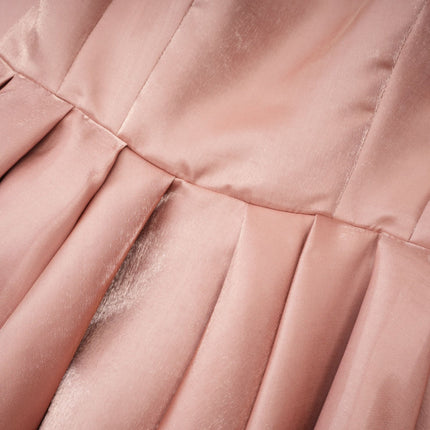 Olga Brown Bow Detail Flare Mini Dress