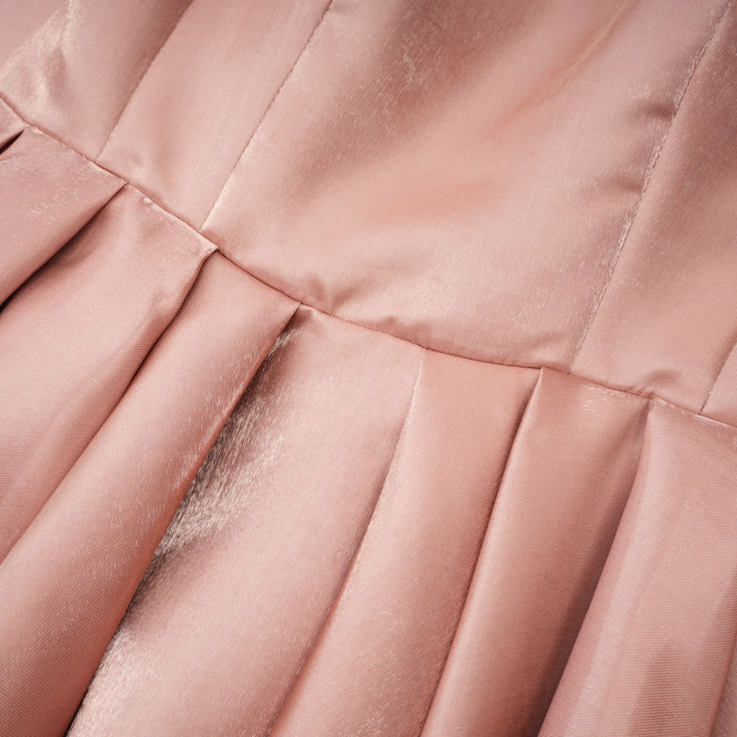 Olga Brown Bow Detail Flare Mini Dress