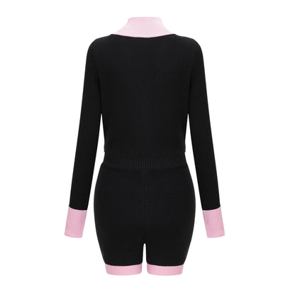 Ondinea black knitted bodysuit
