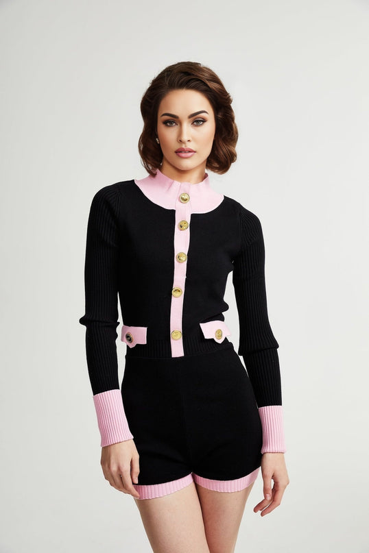 Ondinea black knitted bodysuit