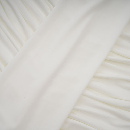 Ornella White Off-Shoulder Midi Dress with Ruched Braid and Rope Detailing