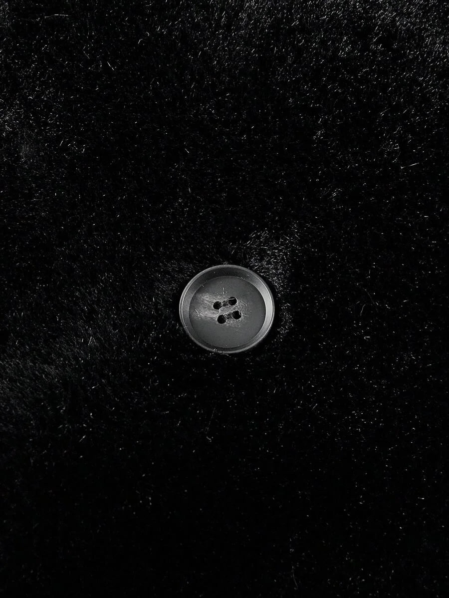 Oversized Fluffy Collar Long Sleeve Long Casual Coat Winter