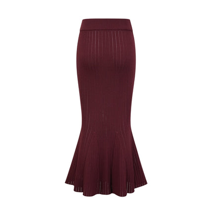 Paisley Skirt & Top Set Crystal Embellished Bordeaux Red