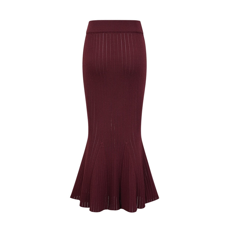 Paisley Skirt & Top Set Crystal Embellished Bordeaux Red