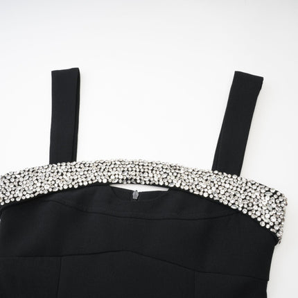 Paloma Black Sequin Cut-Out Mini Dress 100% Polyester Rear Zip Fastening
