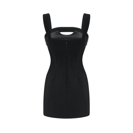 Paloma Black Sequin Cut-Out Mini Dress