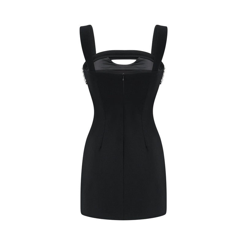 Paloma Black Sequin Cut-Out Mini Dress