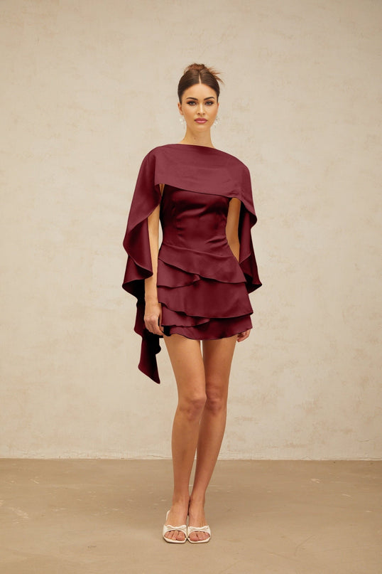 Paloma Red Mini Dress with Spaghetti Straps and Open Back