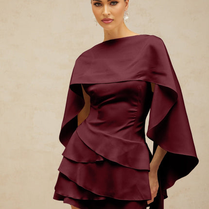 Paloma Red Mini Dress with Spaghetti Straps and Open Back Design