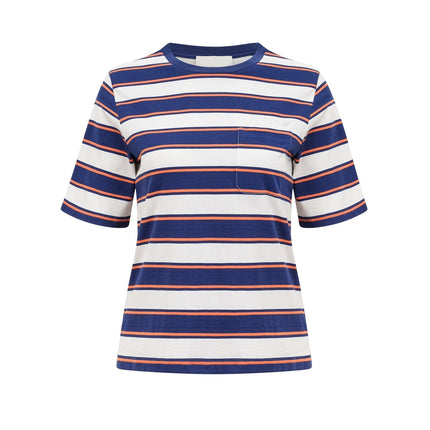 Paloma White Stripe Print Tshirt
