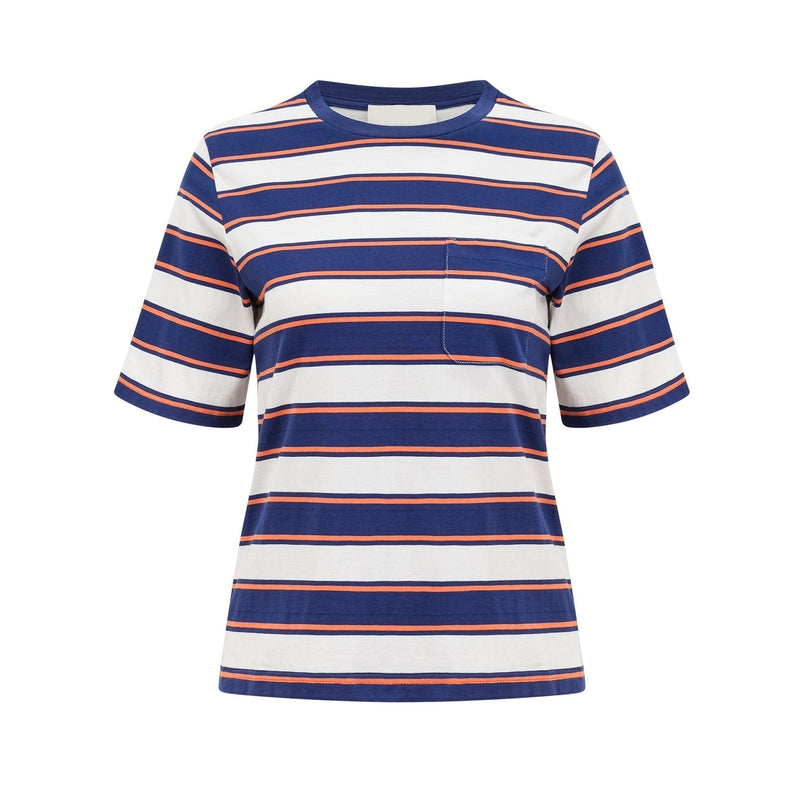 Paloma White Stripe Print Tshirt