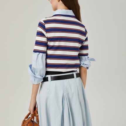 Paloma White Stripe Print Tshirt